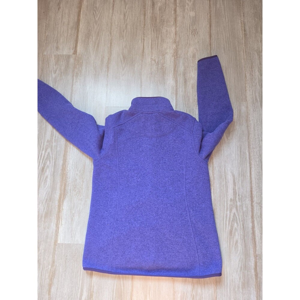 L.L.Bean Sweater Fleece Jacket Blue Full Zip Pockets Womens M Petite EUC - Picture 7 of 7